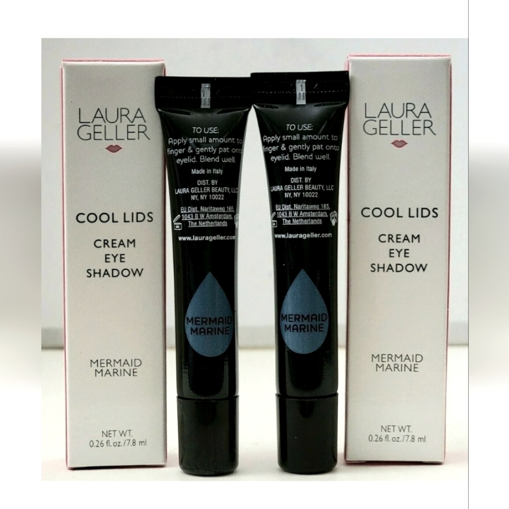 2 pk LAURA GELLER COOL LIDS Cream Eyeshadow 0.26 fl oz MERMAID MARINE NEW IN BOX